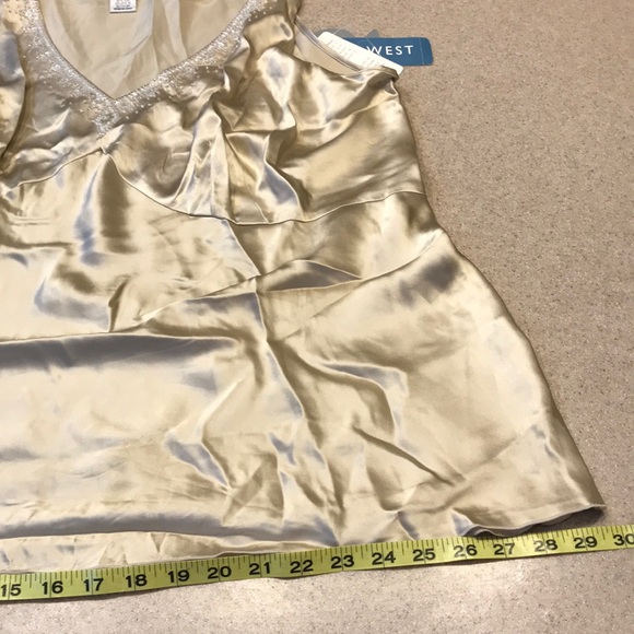 Nine West HOT 9 Satin Cami Shell Top Tank BLING - Picture 7 of 7